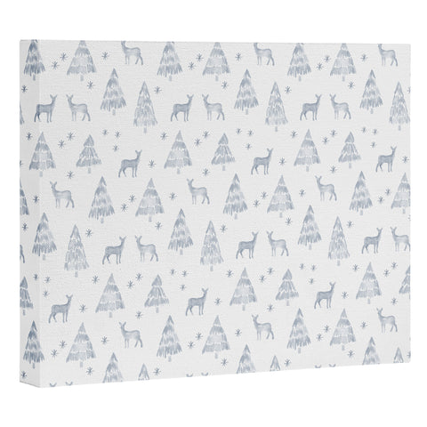 Little Arrow Design Co Watercolor Nordic Winter Art Canvas