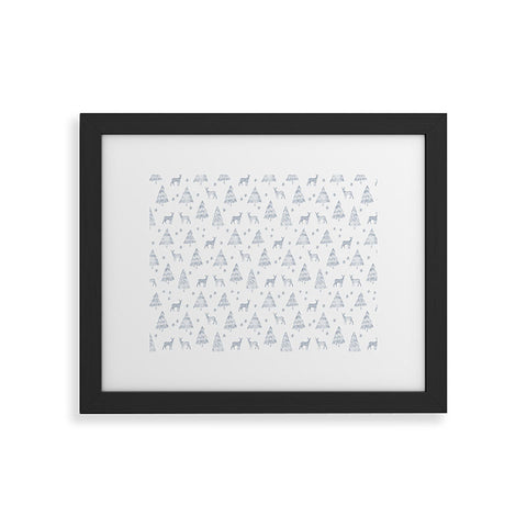 Little Arrow Design Co Watercolor Nordic Winter Framed Art Print