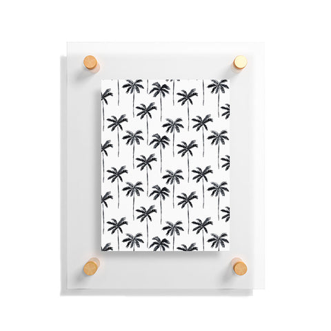 Little Arrow Design Co watercolor palm tree in black Floating Acrylic Print