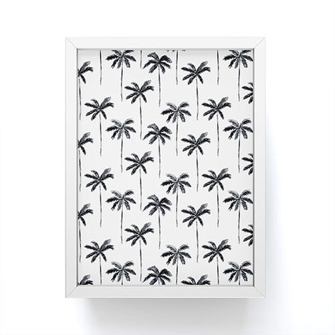 Little Arrow Design Co watercolor palm tree in black Framed Mini Art Print
