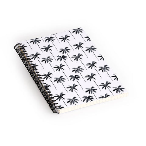 Little Arrow Design Co watercolor palm tree in black Spiral Notebook