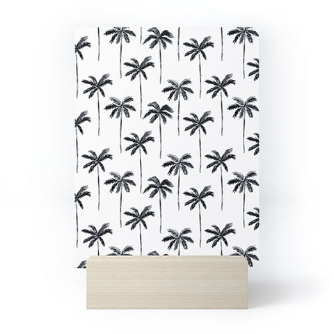 Little Arrow Design Co watercolor palm tree in black Mini Art Print