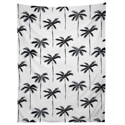Little Arrow Design Co watercolor palm tree in black Tapestry