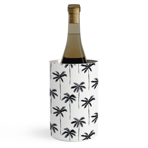 Little Arrow Design Co watercolor palm tree in black Wine Chiller