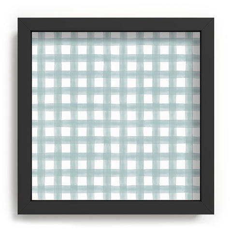 Little Arrow Design Co watercolor plaid dusty blue Recessed Framing Square