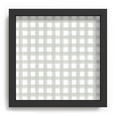 Little Arrow Design Co watercolor plaid light gray Recessed Framing Square