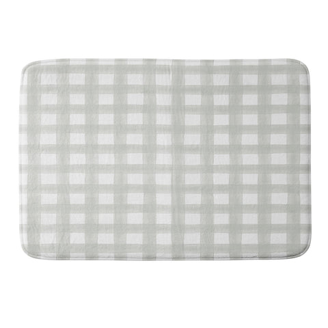 Little Arrow Design Co watercolor plaid light gray Memory Foam Bath Mat