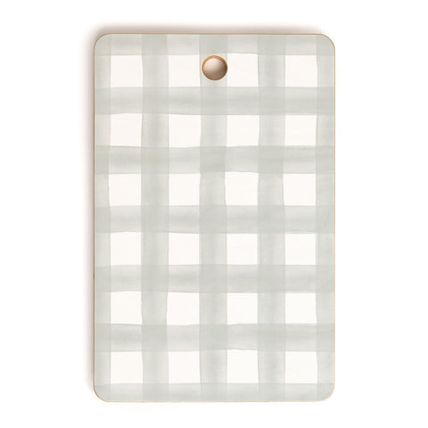 Little Arrow Design Co watercolor plaid light gray Cutting Board Rectangle