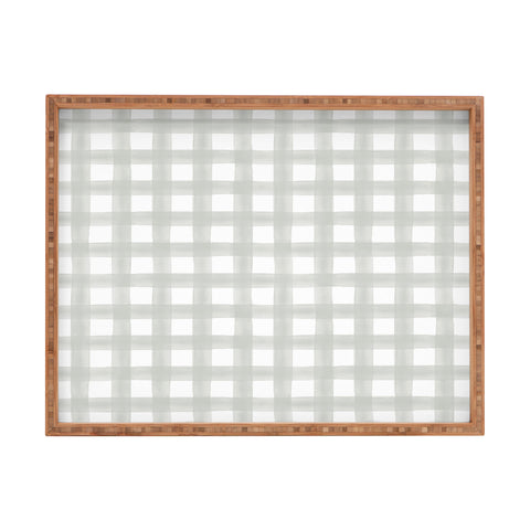 Little Arrow Design Co watercolor plaid light gray Rectangular Tray