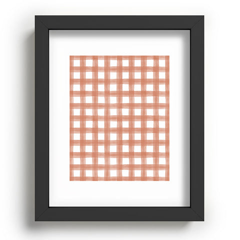 Little Arrow Design Co watercolor plaid terracotta Recessed Framing Rectangle