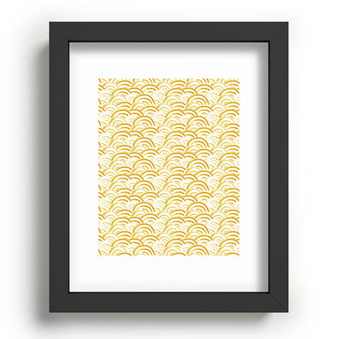 Little Arrow Design Co watercolor rainbows gold Recessed Framing Rectangle