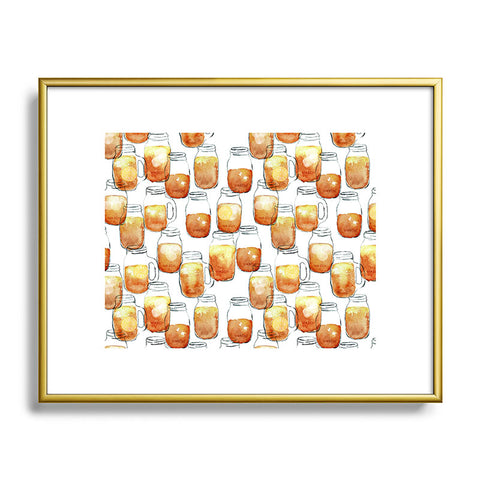 Little Arrow Design Co watercolor sweet tea Metal Framed Art Print