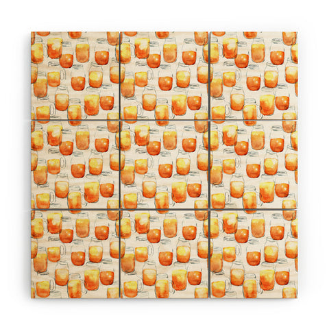 Little Arrow Design Co watercolor sweet tea Wood Wall Mural