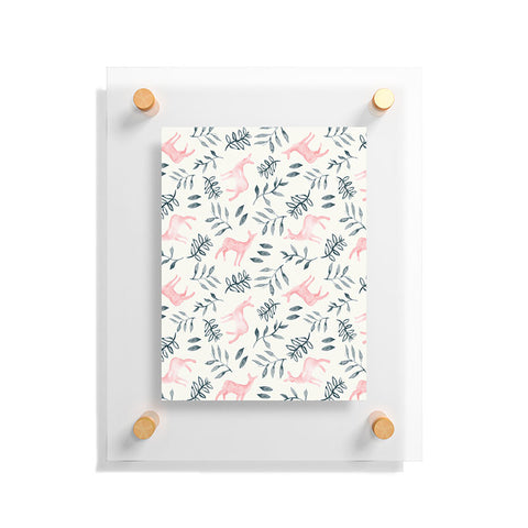Little Arrow Design Co watercolor woodland in pink Floating Acrylic Print