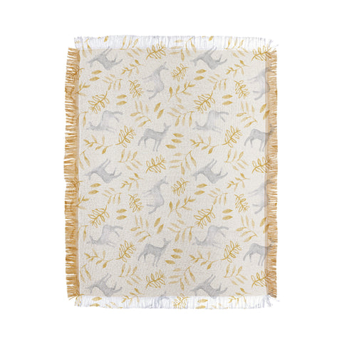 Little Arrow Design Co watercolor woodland Throw Blanket
