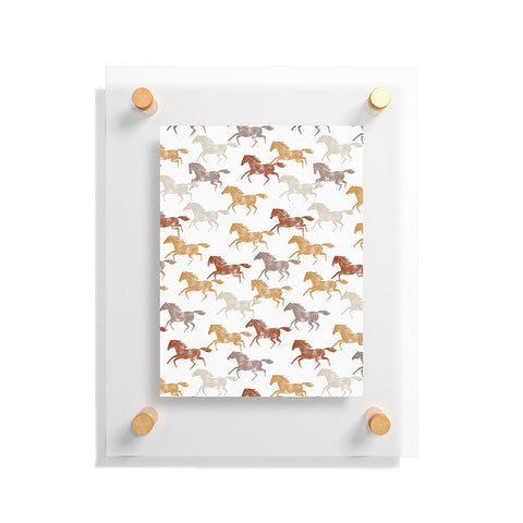 Little Arrow Design Co wild horses orange Floating Acrylic Print