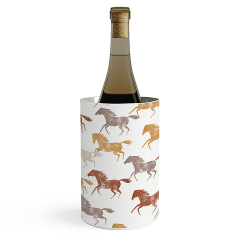 Little Arrow Design Co wild horses orange Wine Chiller