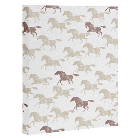 Little Arrow Design Co wild horses tan Art Canvas