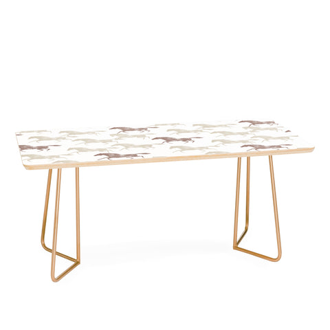 Little Arrow Design Co wild horses tan Coffee Table
