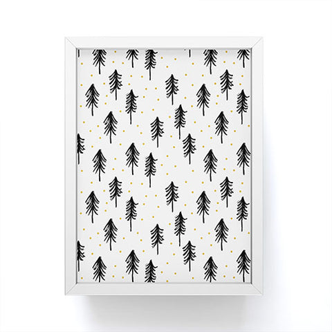 Little Arrow Design Co winter pines Framed Mini Art Print