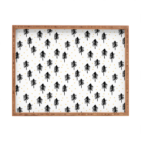 Little Arrow Design Co winter pines Rectangular Tray