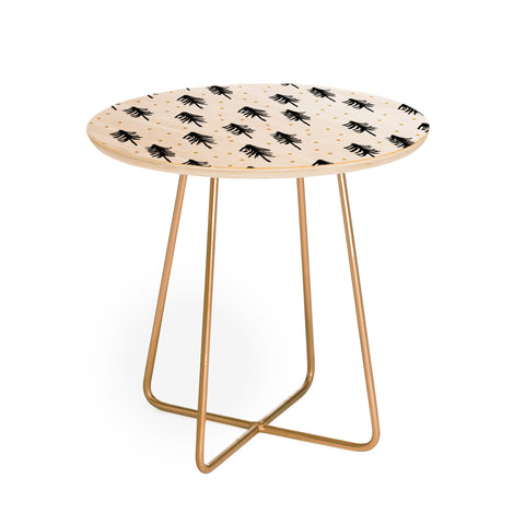 Little Arrow Design Co winter pines Round Side Table