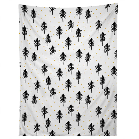 Little Arrow Design Co winter pines Tapestry