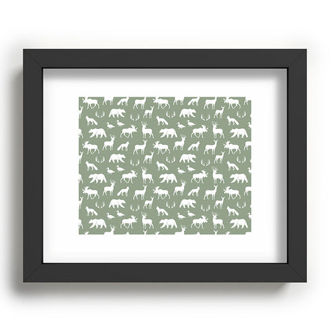 Little Arrow Design Co woodland on sage Recessed Framing Rectangle