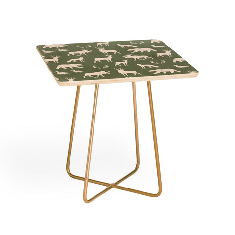 Little Arrow Design Co woodland on sage Side Table