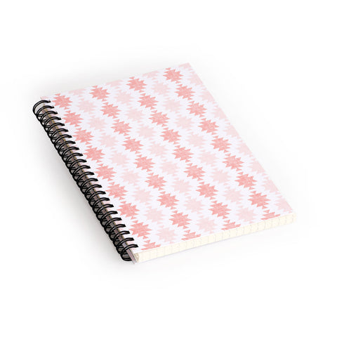 Little Arrow Design Co Woven Aztec in Coral Spiral Notebook