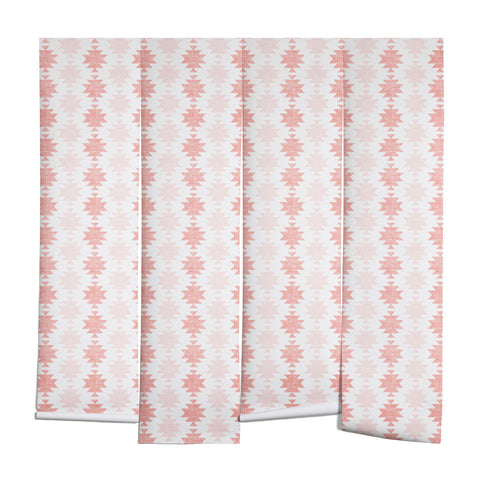 Little Arrow Design Co Woven Aztec in Coral Wall Mural