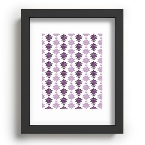 Little Arrow Design Co Woven Aztec in Eggplant Recessed Framing Rectangle