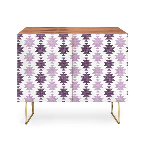 Little Arrow Design Co Woven Aztec in Eggplant Credenza