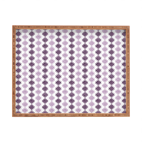 Little Arrow Design Co Woven Aztec in Eggplant Rectangular Tray