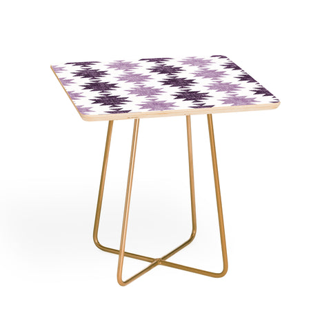Little Arrow Design Co Woven Aztec in Eggplant Side Table