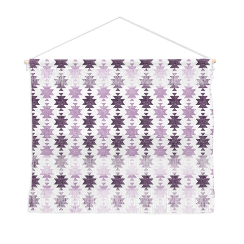 Little Arrow Design Co Woven Aztec in Eggplant Wall Hanging Landscape