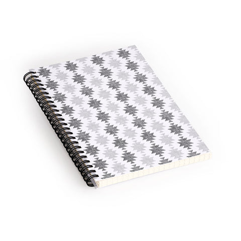 Little Arrow Design Co Woven Aztec in Grey Spiral Notebook