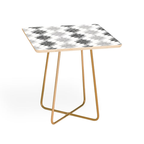 Little Arrow Design Co Woven Aztec in Grey Side Table