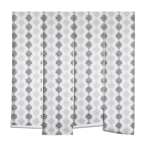 Little Arrow Design Co Woven Aztec in Grey Wall Mural