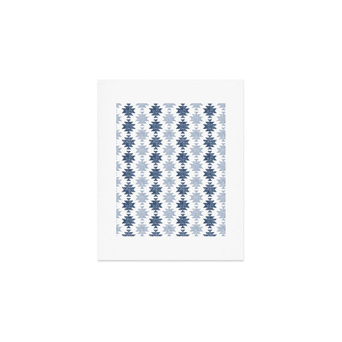 Little Arrow Design Co Woven Aztec in Navy Art Print