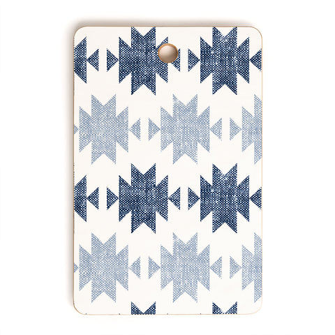 Little Arrow Design Co Woven Aztec in Navy Cutting Board Rectangle