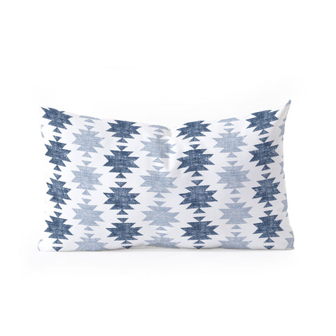 Little Arrow Design Co Woven Aztec in Navy Oblong Throw Pillow