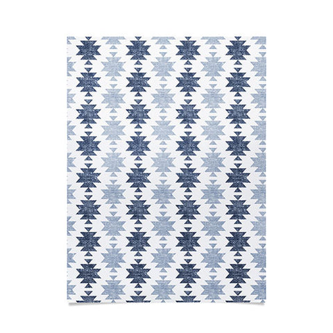 Little Arrow Design Co Woven Aztec in Navy Poster