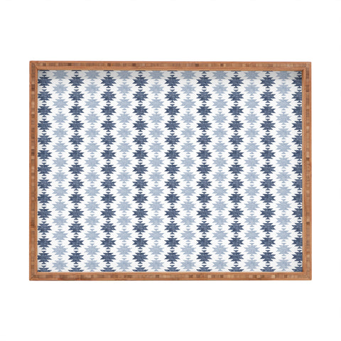 Little Arrow Design Co Woven Aztec in Navy Rectangular Tray