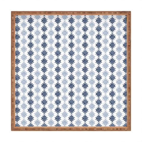 Little Arrow Design Co Woven Aztec in Navy Square Tray