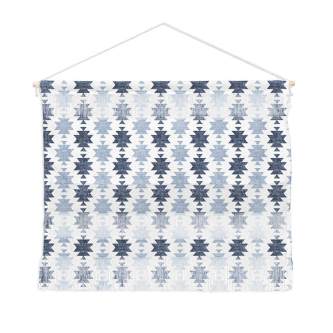 Little Arrow Design Co Woven Aztec in Navy Wall Hanging Landscape