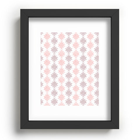 Little Arrow Design Co Woven Aztec in Peach Recessed Framing Rectangle