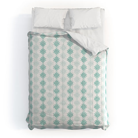 Little Arrow Design Co Woven Aztec in Teal Comforter