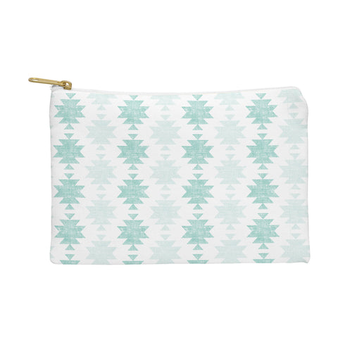 Little Arrow Design Co Woven Aztec in Teal Pouch