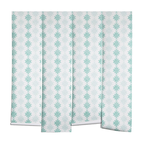 Little Arrow Design Co Woven Aztec in Teal Wall Mural